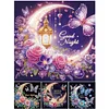 Gute Nacht Halbmond Schmetterling - speziell geformtes Diamond Painting - 30*30cm