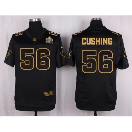 Texans #56 Brian Cushing Black Men's Stitched NFL Elite Pro Line Gold Collection Jersey