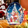 Wooden Christmas Desktop Diamond Art Kits 5D DIY Diamond Art Tabletop Decorations Kit
