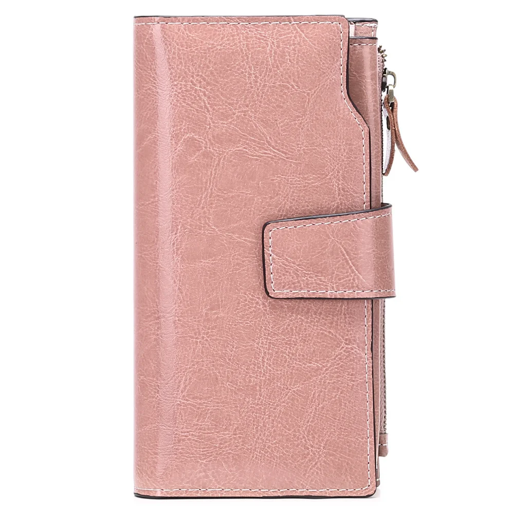 Leather Anti-theft Brush Ladies Wallet Long