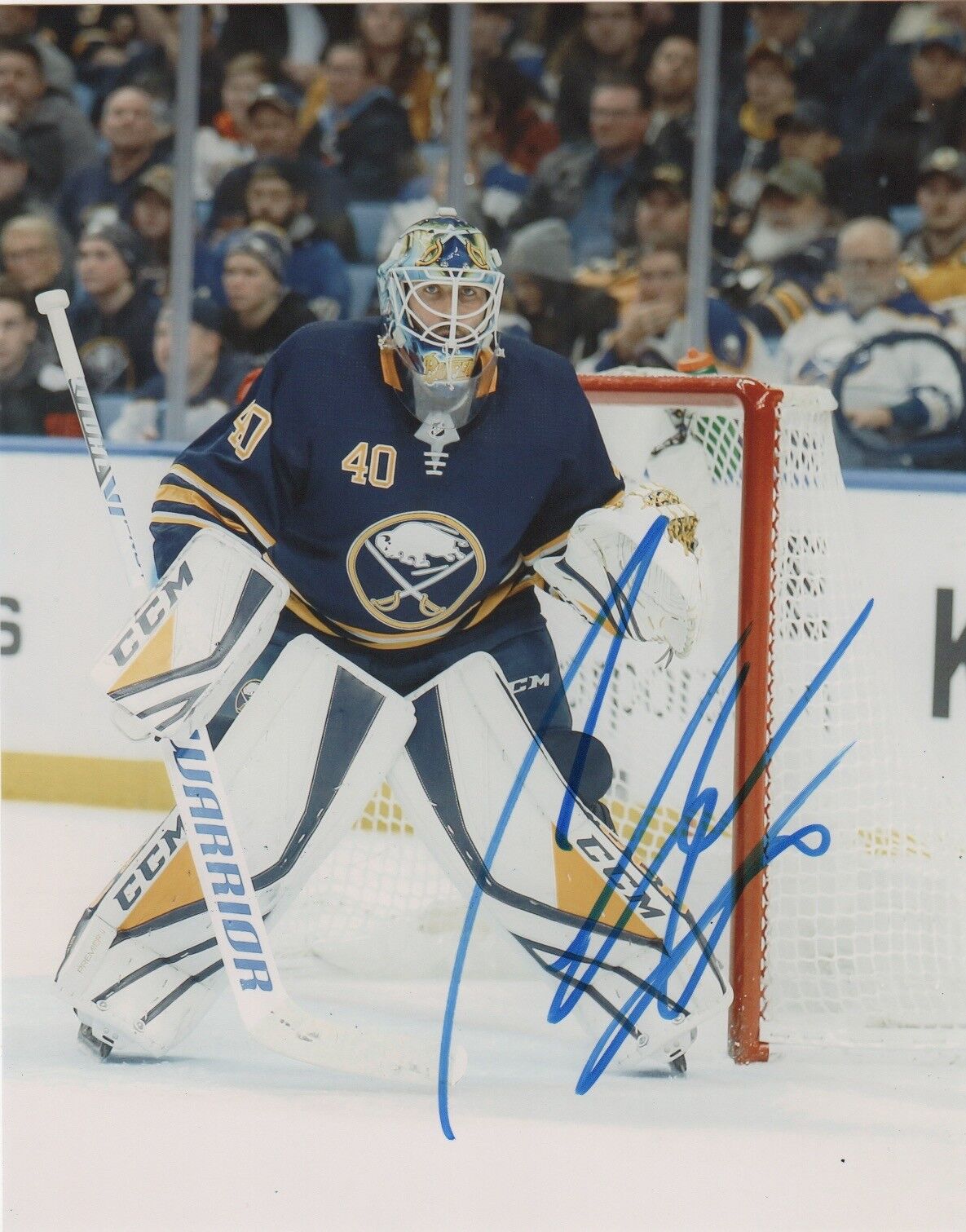 Buffalo Sabres Carter Hutton Signed Autographed NHL Photo Poster painting 8x10 COA