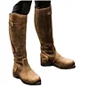 Women's Boots  Leather Boots Thick Heel Round Toe Boots