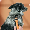2In1 Pet Grooming Rake Anti-Slip Handle Double-Sided Deshedding Comb Multi-Purpose Extra-Wide Dog Grooming Brush for Detangling Deshedding Brushing/Thinning
