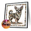 Diamond Painting -DIY Round Drill Stone Art Dog(40x40cm)