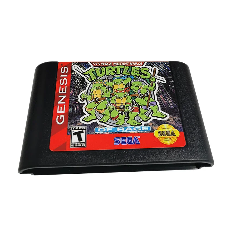 Teenage Mutant Ninja Turtles in Streets of Rage 2 For SEGA Genesis & Mega Drive - 16 Bit Game Cartridge
