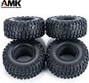 AMK 2Pcs 1.0" Rubber All Terrain RC On Off Road Tires 25x50x20mm for 1/24 RC Crawler Cars Axial SCX24 AXI90081 AXI00001 AXI00002 1/18 TRX4M (2Pcs)