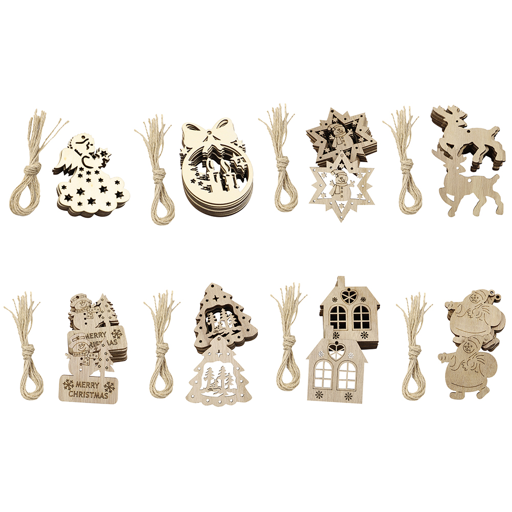 

10pcs/bag DIY Wooden Clip Christmas Tree Pendant Handmade Home Pendant Gift, 501 Original