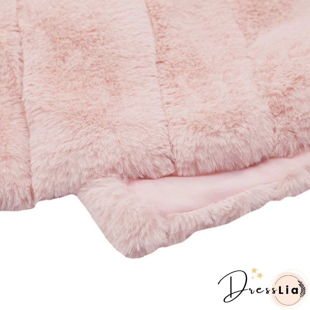 Women Winter Top Fashion Faux Fur Coat Elegant Thick Warm Outerwear Fake Fur Ladies Jacket Coat