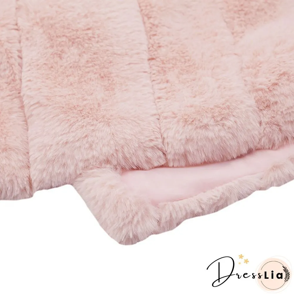 Women Winter Top Fashion Faux Fur Coat Elegant Thick Warm Outerwear Fake Fur Ladies Jacket Coat