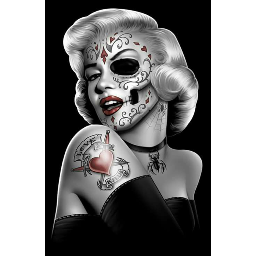 

Skull Flower Beauty - Round Drill Diamond Painting - 30*40CM, 501 Original