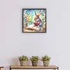 Lapin lisant un livre-plein diamant rond peinture-30 * 30cm