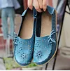 Women's Wide Width Leather Loafers Flat Shoes