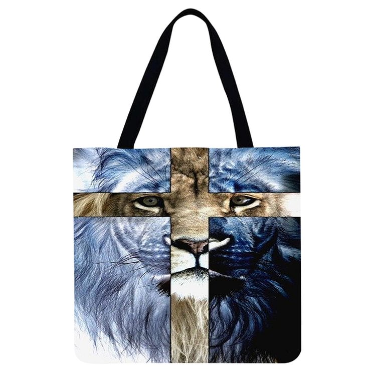 Cross - Linen Tote Bag