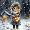 Girl-14CT/18CT Stamped Cross Stitch 50*50cm/19.69*19.69in