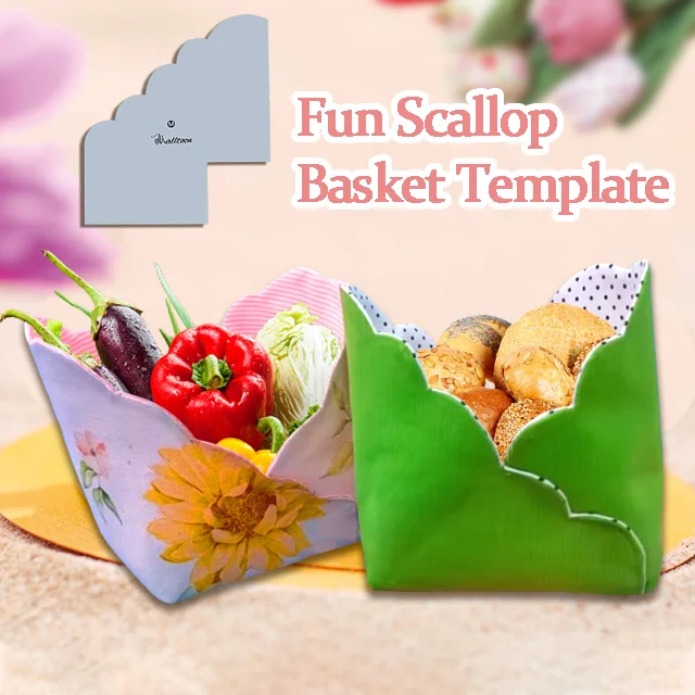 Fun Scallop Basket - With Instructions + Template
