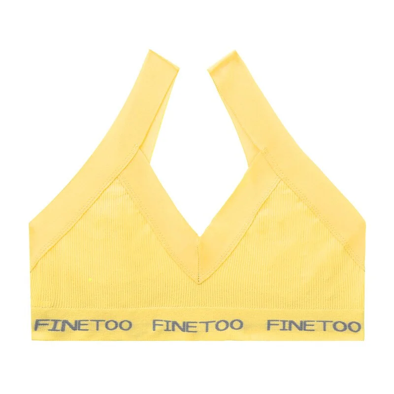 FINETOO Sexy Deep V Tops Seamless Tanks M-XL Women Bralette Soft Camisoles Top Comfortable Wireless Tube Top Female Lingerie New