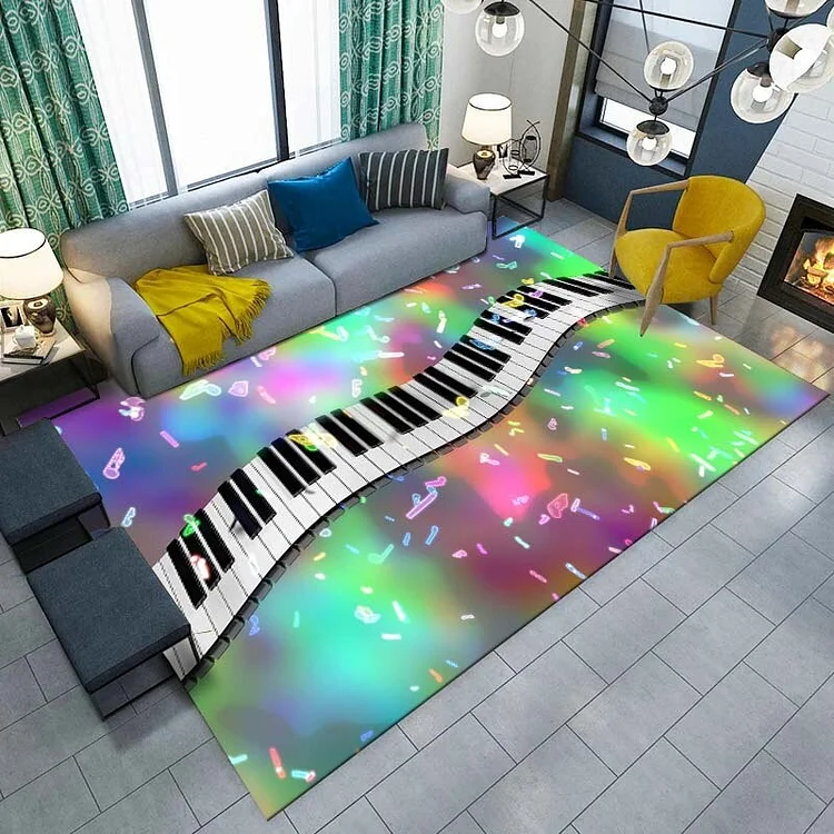 Piano Keys Music Carpet for Living Room Anti-Slip Doormat Home Decor Kids Are Rugs Gamer Room Decor Bedroom Bath Room Floor Mats