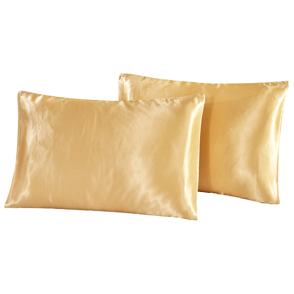

2Pcs 20X26 Inch Camel Color Simulate Silk Pillowcase Pillowslip, 501 Original