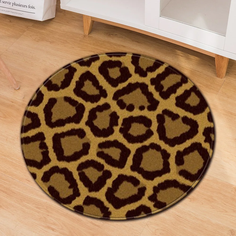 Nordic Round Carpet Kids Room Bedroom Rug Carpet for Living Room 3d floral Print Computer Chair cushion Decorative Bedside Mat