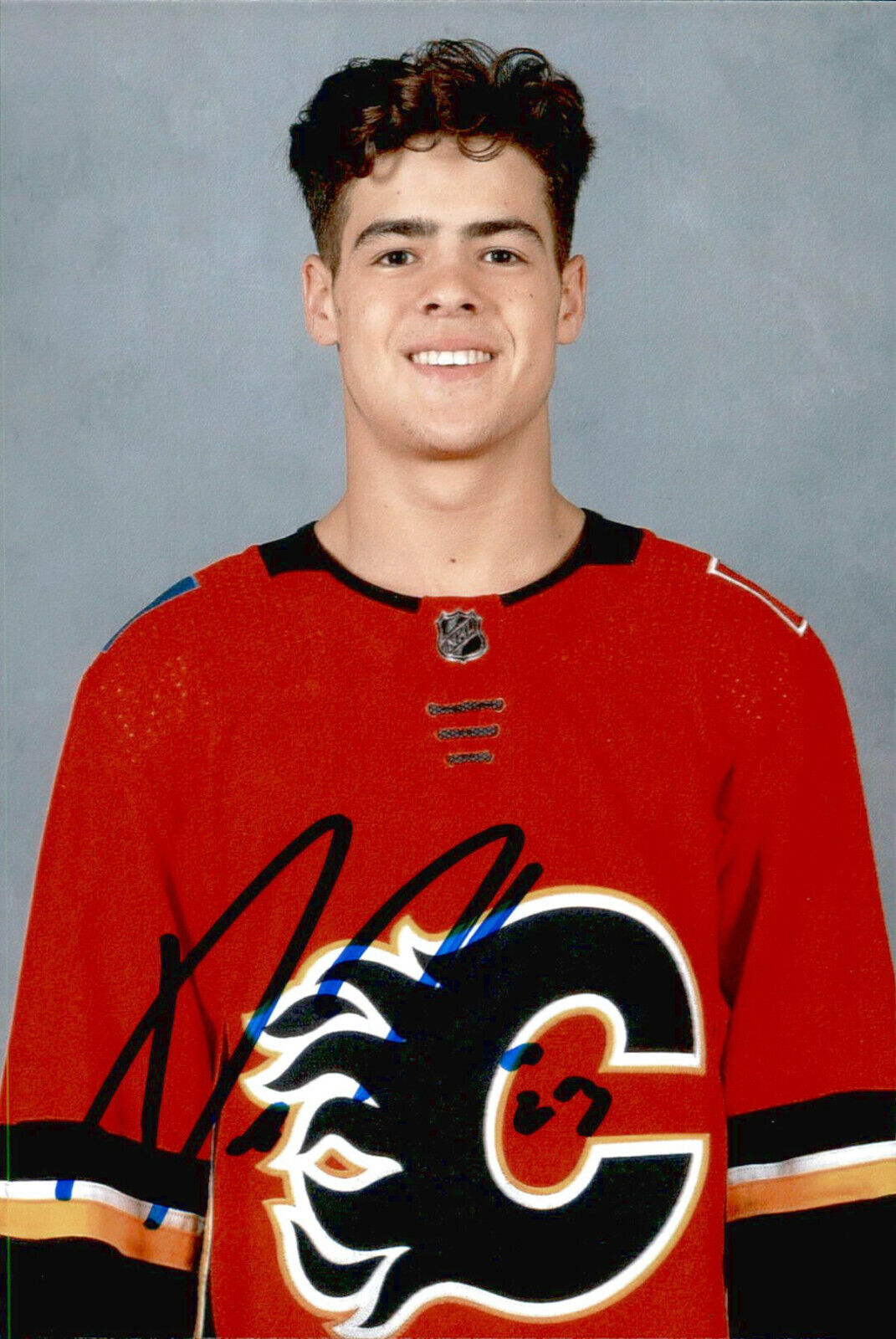 Demetrios Koumontzis SIGNED autographed 4x6 Photo Poster painting CALGARY FLAMES #2