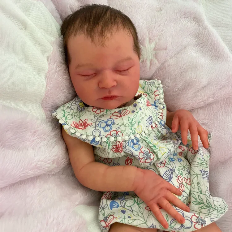 20" Lifelike Reborn Girl Brown Hair Baby Doll Named Yalisha, Looks Really Cute - Reborndollsshop®-Reborndollsshop®