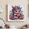 Rainbow Unicorn-14CT Stamped Cross Stitch Egyptian Cotton 65*65cm/25.59*25.59in(Big Size) tapestrymarket