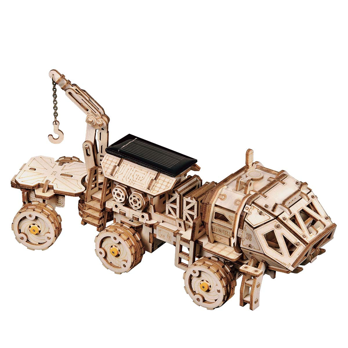 Rokr Harbinger Rover Wooden Model Kit Solar Powered Moveable Robot 3d Puzzle for sale online 
