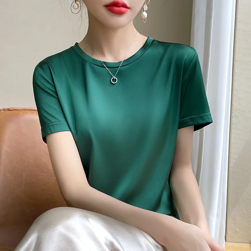 Churchf Churchf Summer Women's T-Shirt New Super Soft Bat Sleeve Simple Short-Sleeved Women's Top Bottom With Sleeveless Vest