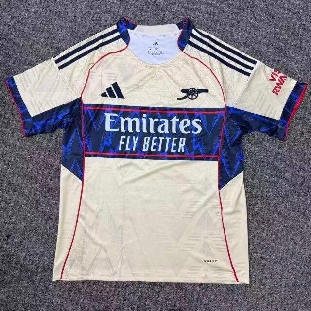 2025-26 Arsenal Training Kit - Beige Jersey (Fan Version)