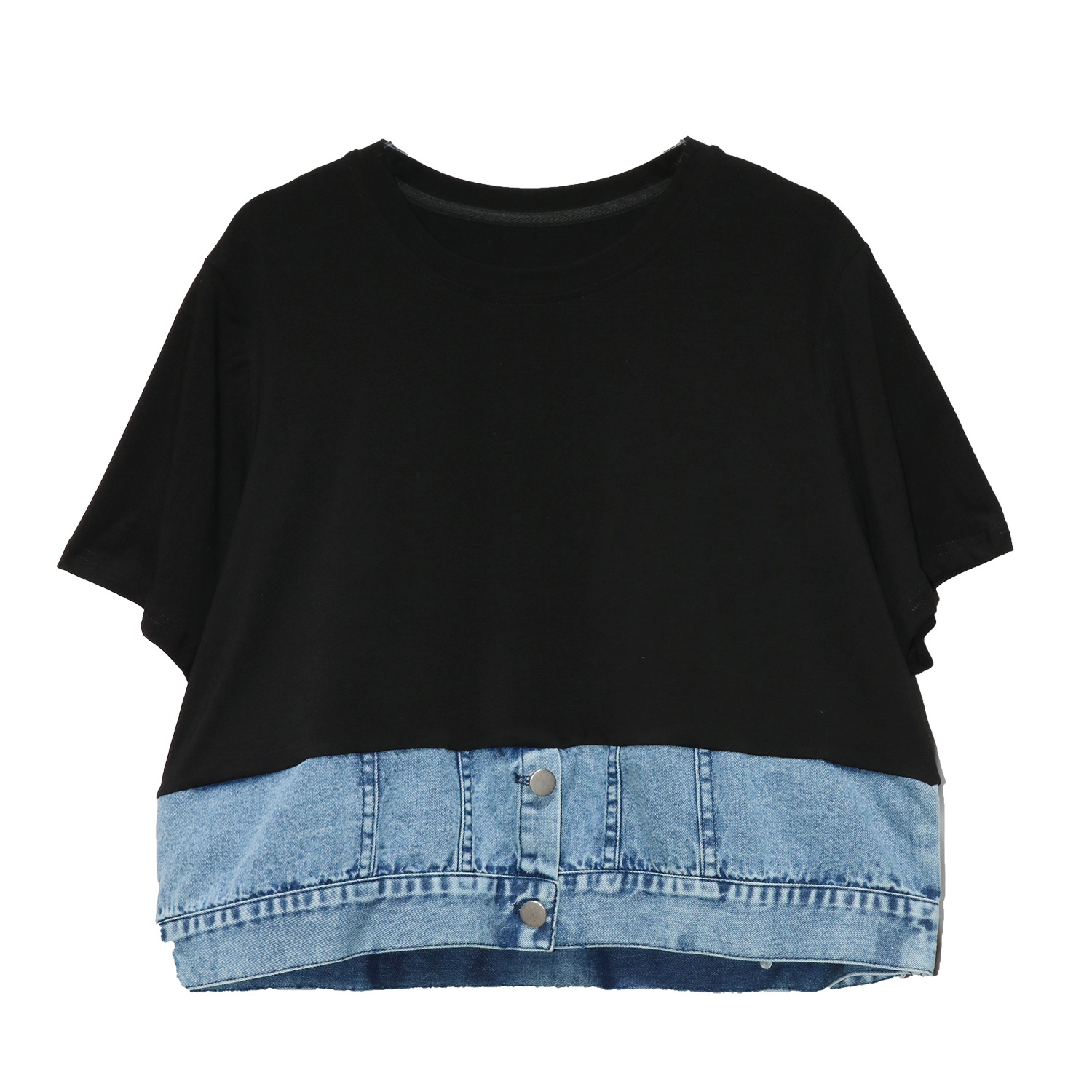 Niche design two-Piece spliced T-Shirt