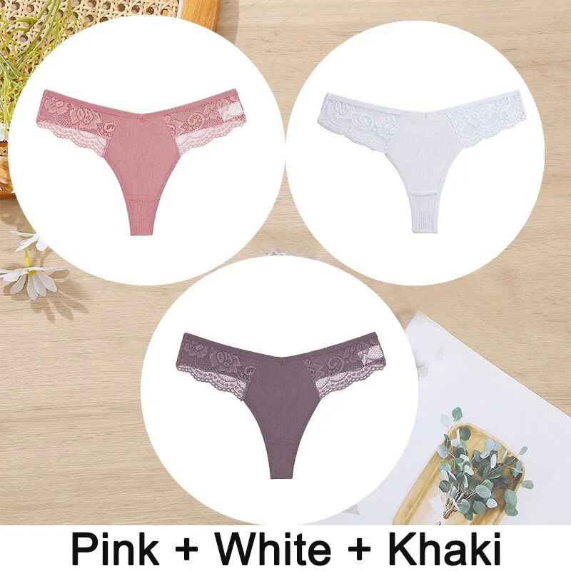 Billionm Cotton Panties for Women Sexy Lace Underwear G-String Underpants Female Perspective Hollow out Soft Intimate Lingerie