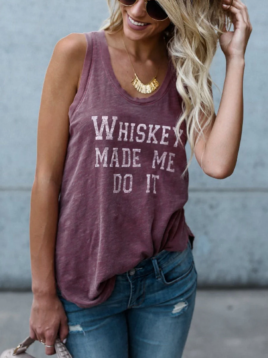 Whiskey Made Me Do It Tank Top