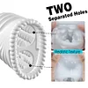 10 VIbration Modes Penis Trainer 2 Tunnel Holes Silicone Male Masturbator