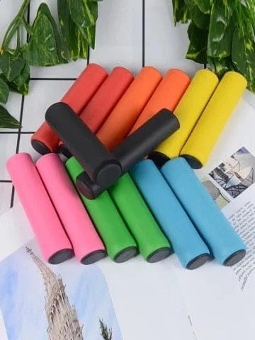 Pornhint 1Pair Cycling Bicycle Grips Outdoor MTB Mountain Bike Handlebar Grips Cover Anti-slip Strong Support Grips Bike Part