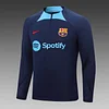 2022/2023 Barcelona Half-Pull Training Suit Dark Blue Jersey Set love fball