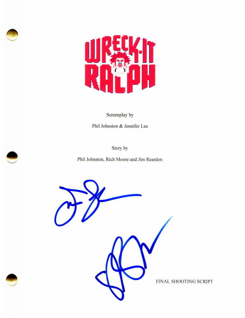 SARAH SILVERMAN & JANE LYNCH SIGNED AUTOGRAPH - WRECK-IT RALPH MOVIE SCRIPT