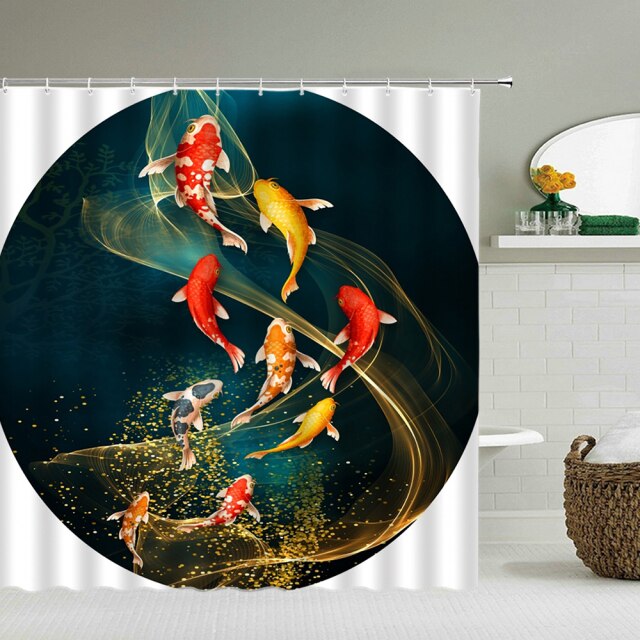 

Shower Curtain – Fish Flower-180*180cm, 501 Original