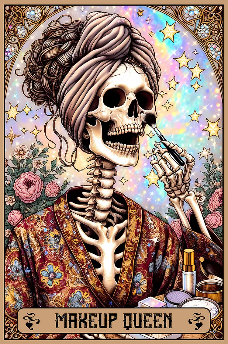 Skeleton Old Lady Tarot Cards 40*60CM(Canvas) Diamond Painting