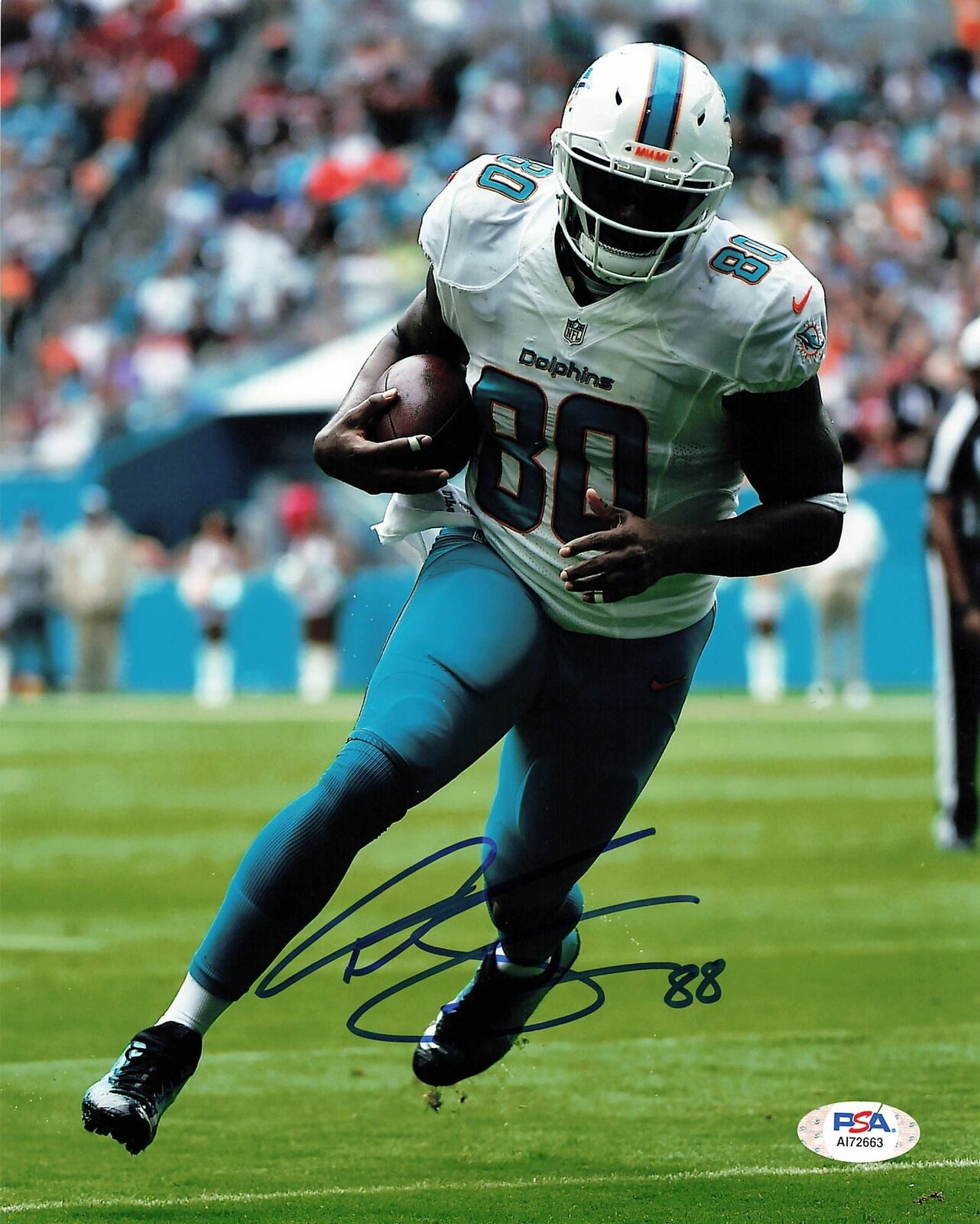 Dion Sims Signed 8x10 Photo Poster painting PSA/DNA Miami Dolphins Autographed