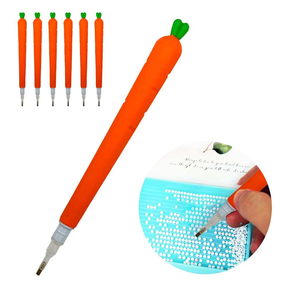 Carrot Shape Diamond Painting Pen 5D Diamond Painting Tools Cute for Kids Adults