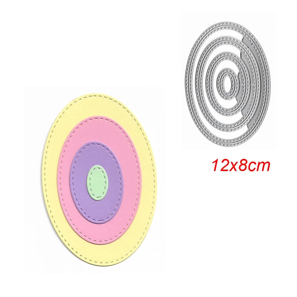 Square Star Heart Rectangle Circle Dies Frame Metal Cutting Die For DIY Scrapbooking Paper Cards Die Cuts Photo Album Making