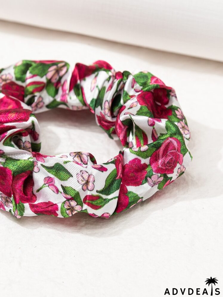Flower Print Scrunchie