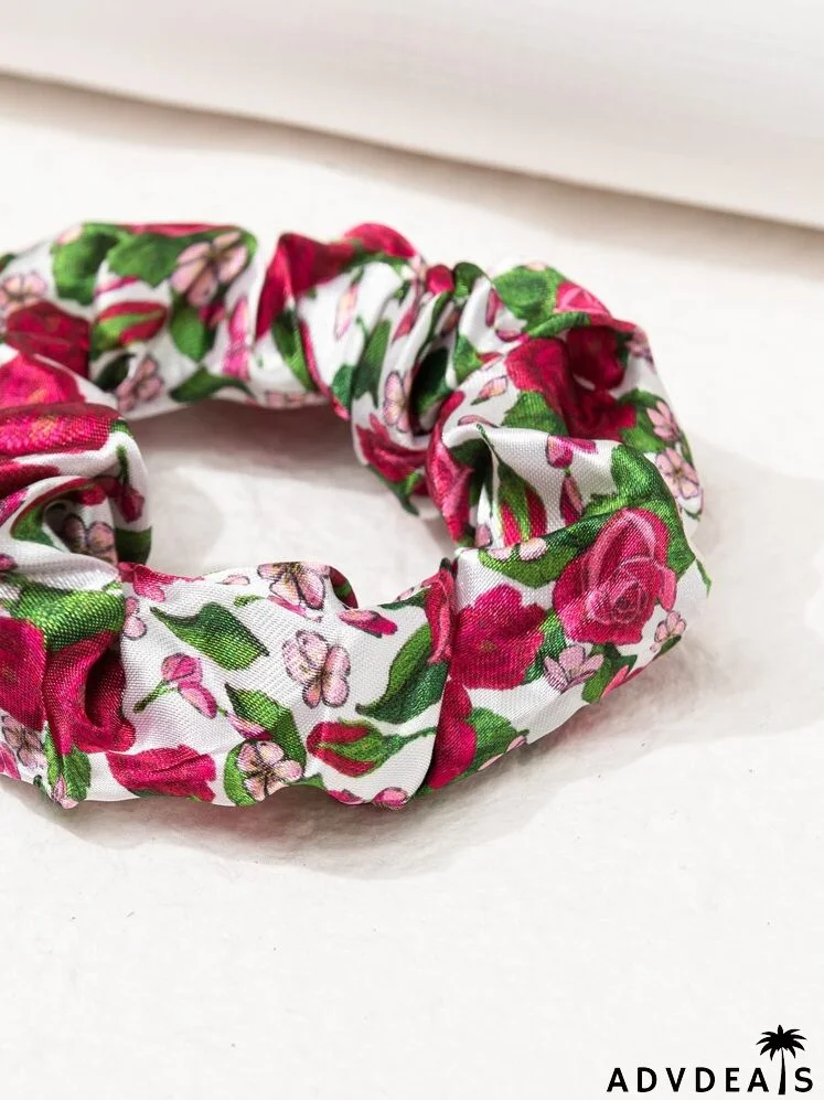 Flower Print Scrunchie