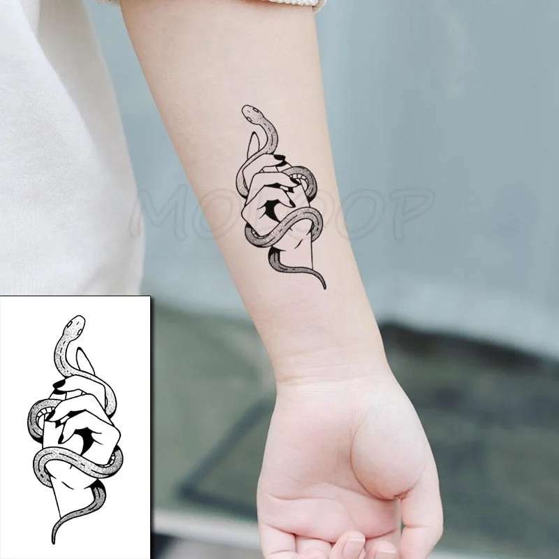 Waterproof Temporary Tattoo Stickers Black Somnus Flower Plant Small Size Tatto Flash Tatoo Fake Tattoos for Man Kid Girl Women