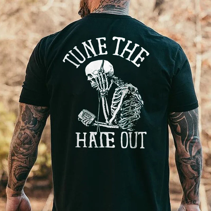 Livereid Tune The Hate Out Printed T-shirt - Livereid