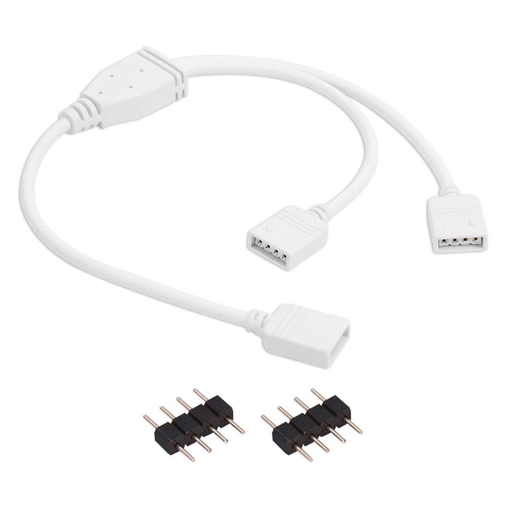 

4 Pin RGB Splitter Extension Cable LED Strip Light Connector Cord (1 to 2), 501 Original