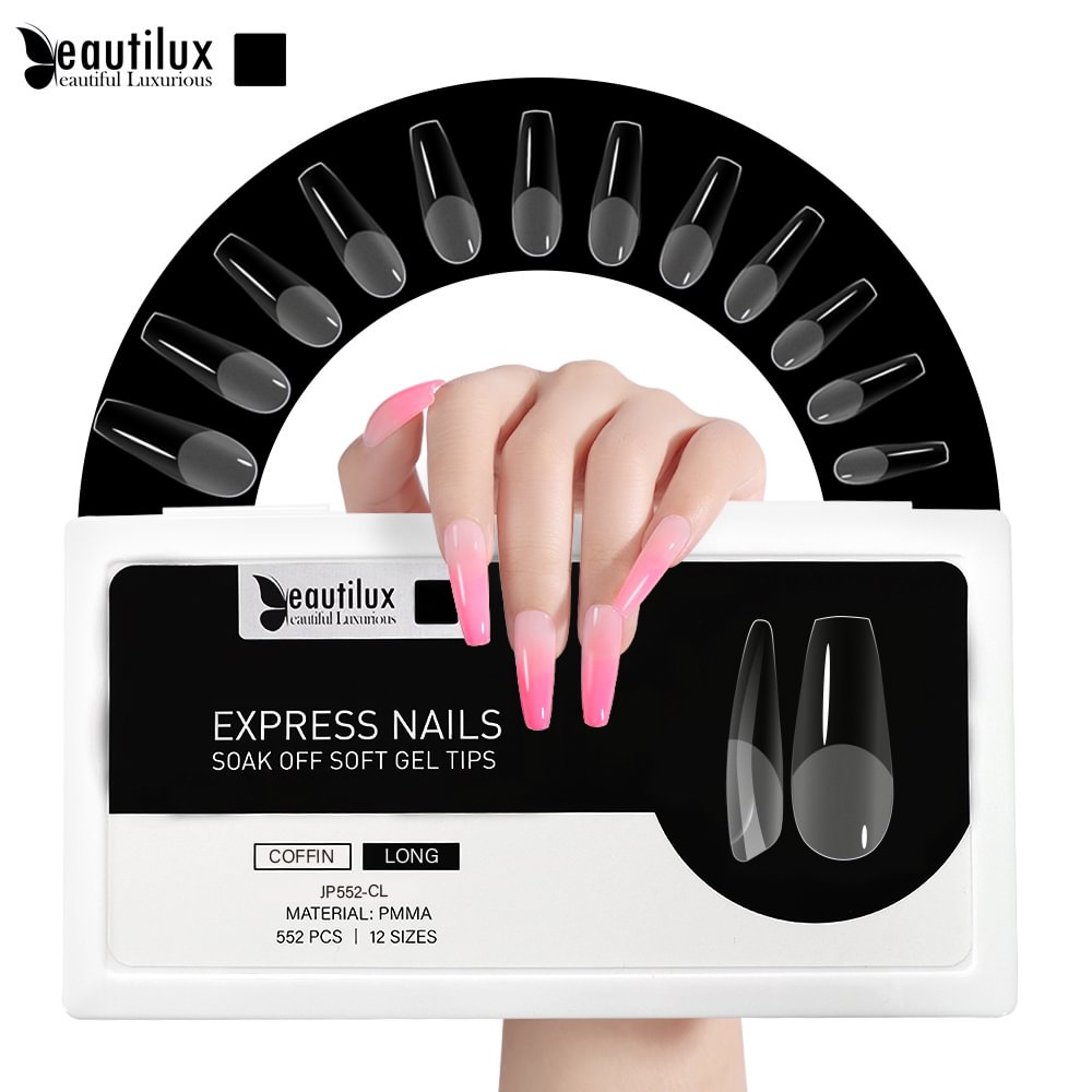 CAPSULE NAILS 552pcs|COFFIN|LONG