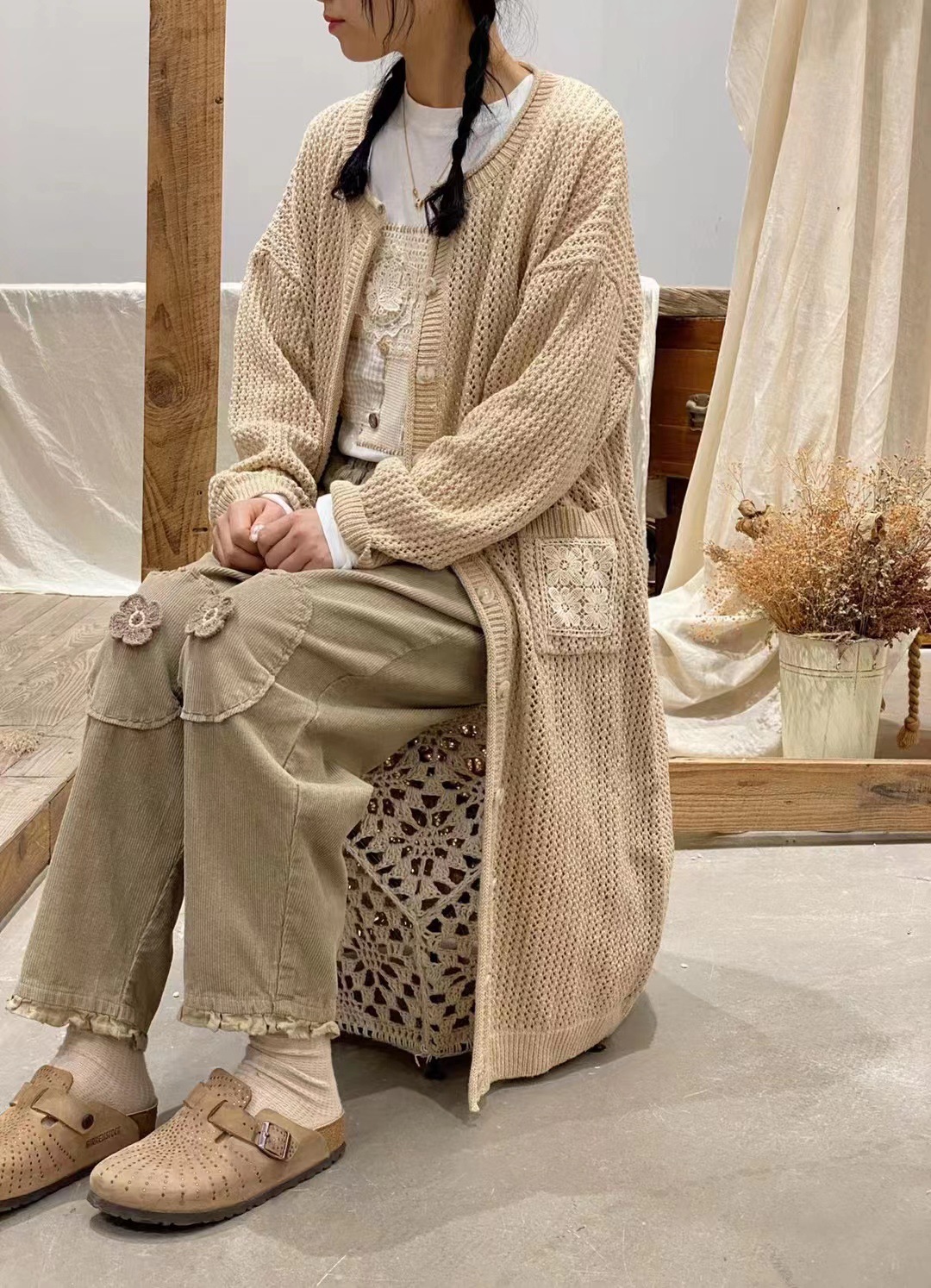 Chicfifth Sweater Women Winter Long Sleeve High Quality Autumn Vintage Top Knitted Cardigan