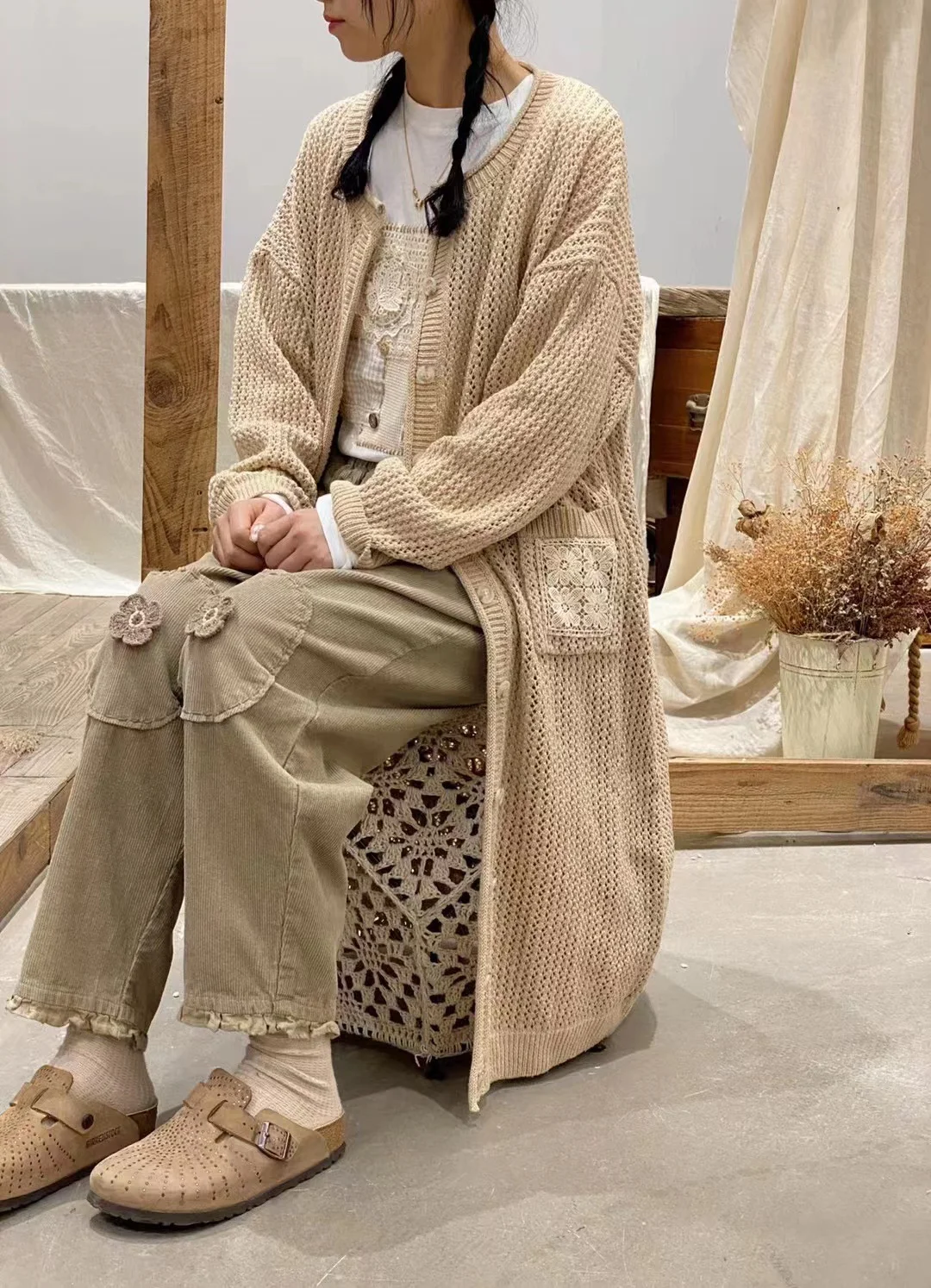 Chicfifth Sweater Women Winter Long Sleeve High Quality Autumn Vintage Top Knitted Cardigan