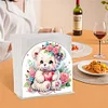 DIY Rose Bear Acrylic Diamond Painting Napkin Holder Desktop Ornaments